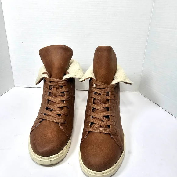 Indigo Brown Ankle Boots with Cream Lining - Picture 11 of 12